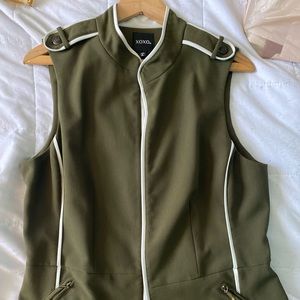 XOXO Sleeveless Olive Green Vest Blouse